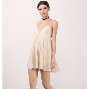 Tobi Cream Skater Dress